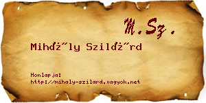 Mihály Szilárd névjegykártya