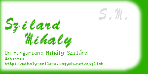 szilard mihaly business card